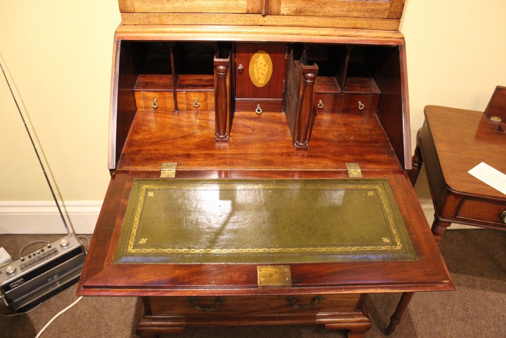 Late 19thc. Mahogany Bureau Bookcase View V