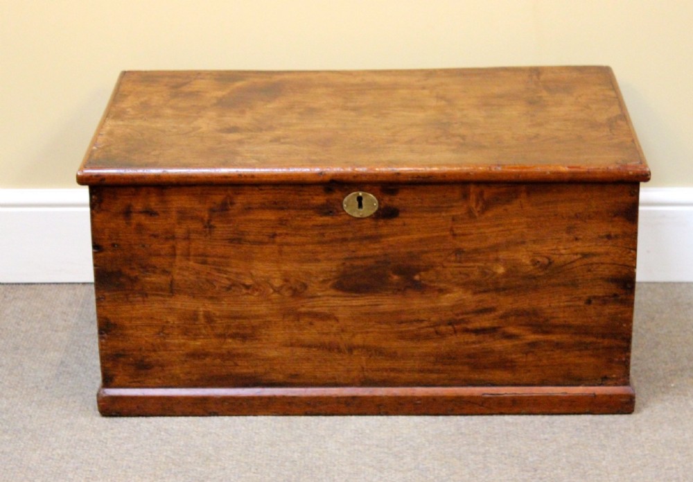 19thc. Elm Blanket Box