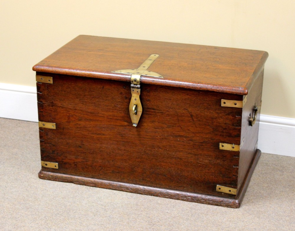 18thc. Teak Brass Bound Box View II