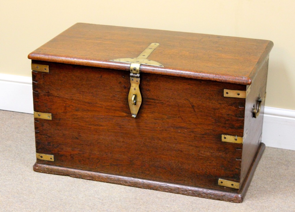 18thc. Teak Brass Bound Box View III