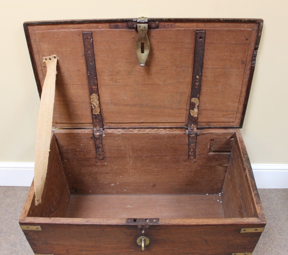 18thc. Teak Brass Bound Box View V