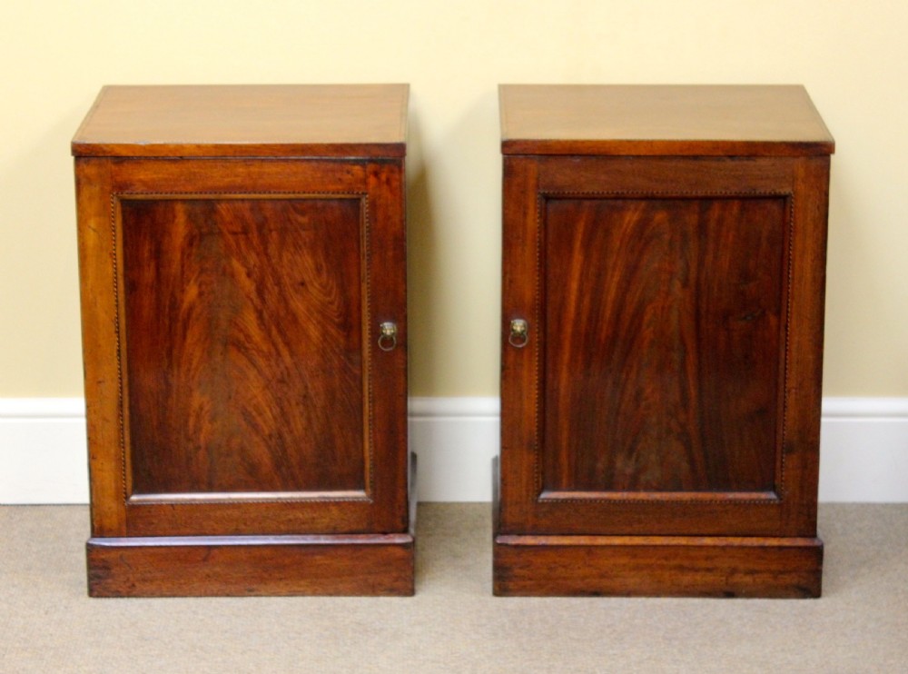 A Pair of Early 19thc. Mahogany Bedside Cabinets View III