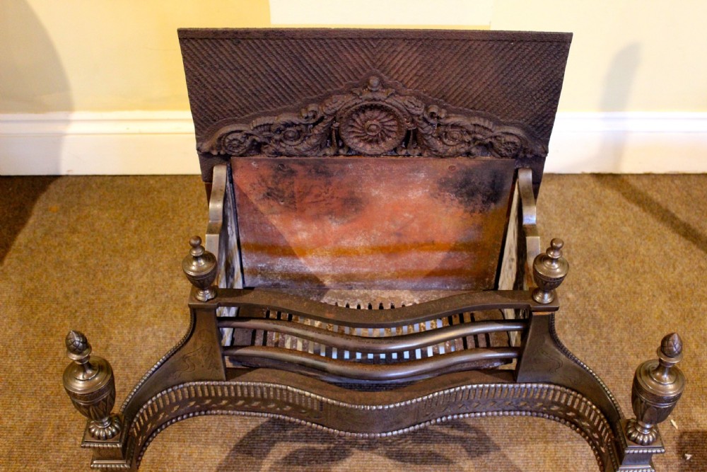 19thc. Serpentine Fronted Fire Grate View V