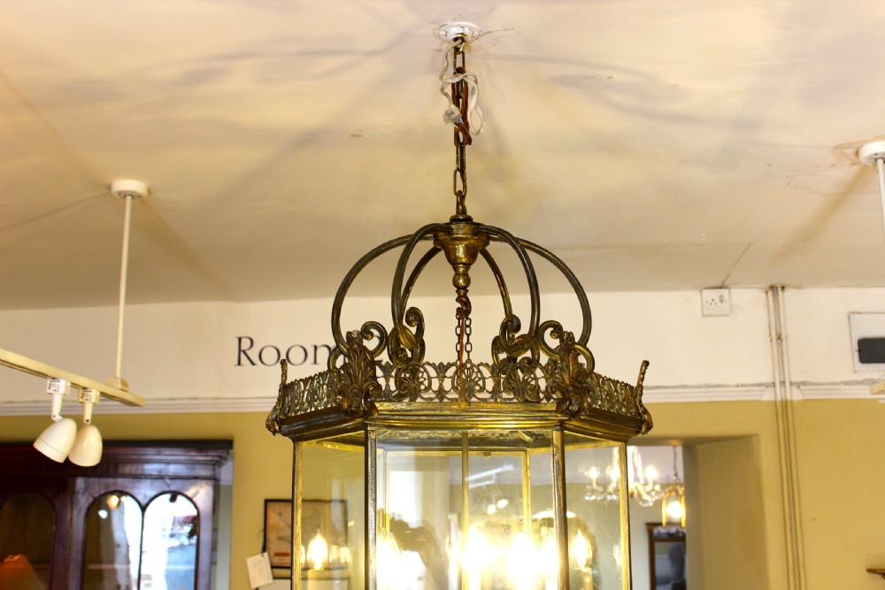 A Large Late Georgian Brass Lantern View II