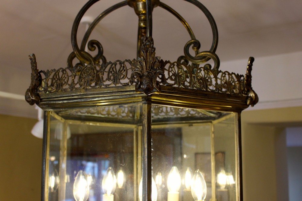 A Large Late Georgian Brass Lantern View III