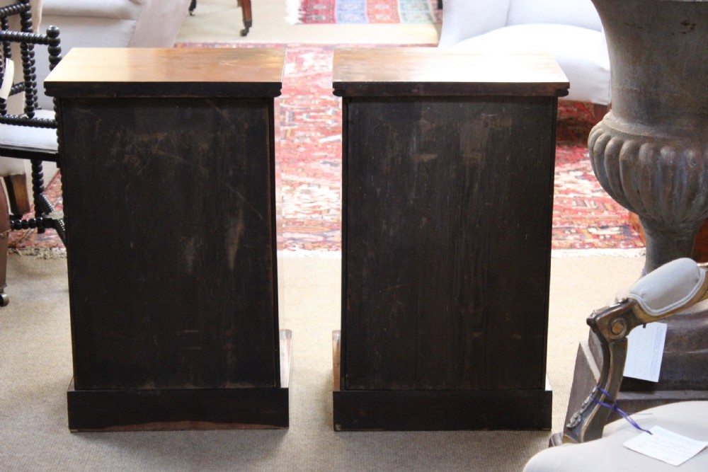 Pair of 19thc Mahogany Pedestal Bedside Cupboards View VI