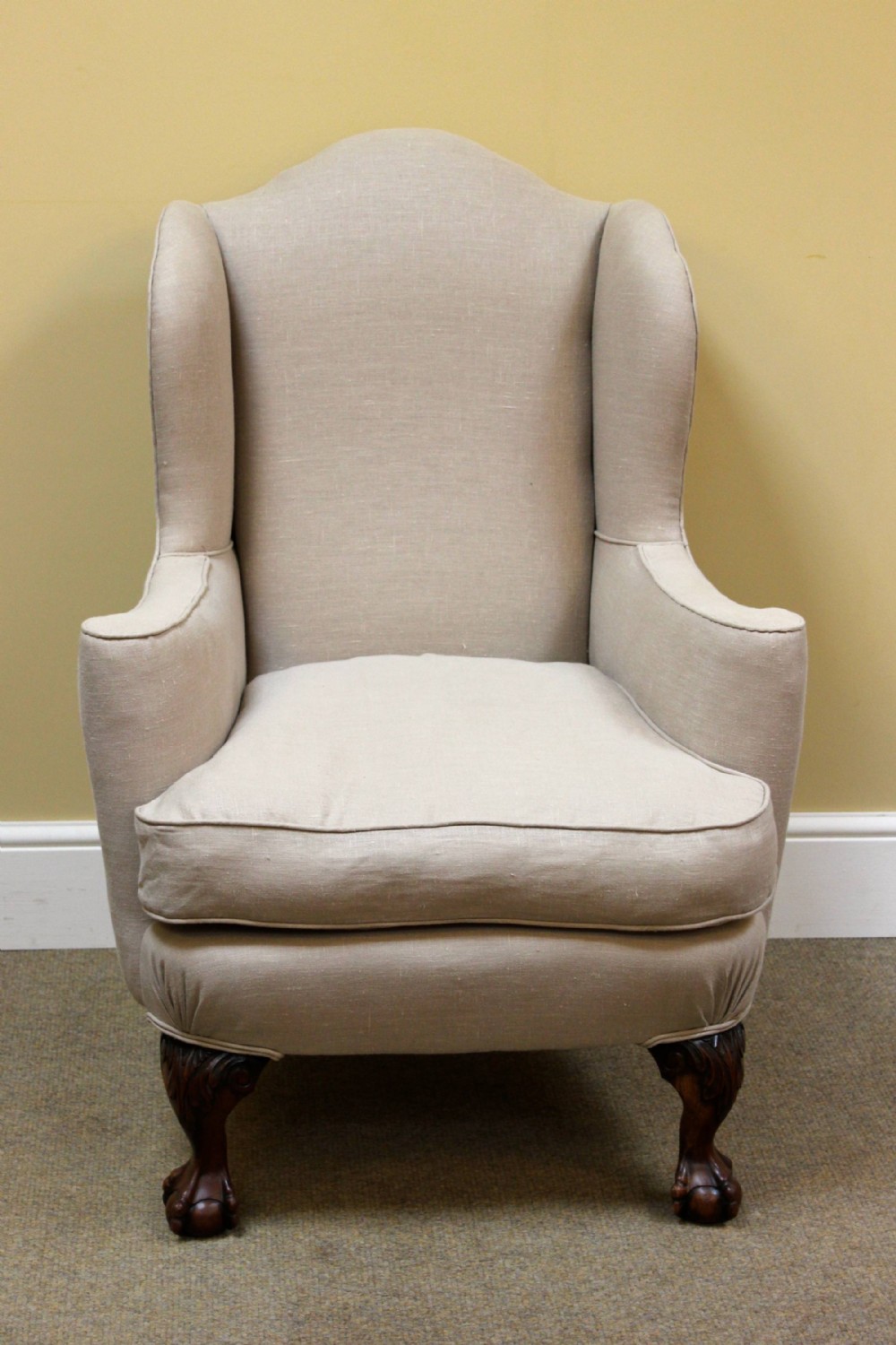 Late 19thc. Walnut Wing Armchair