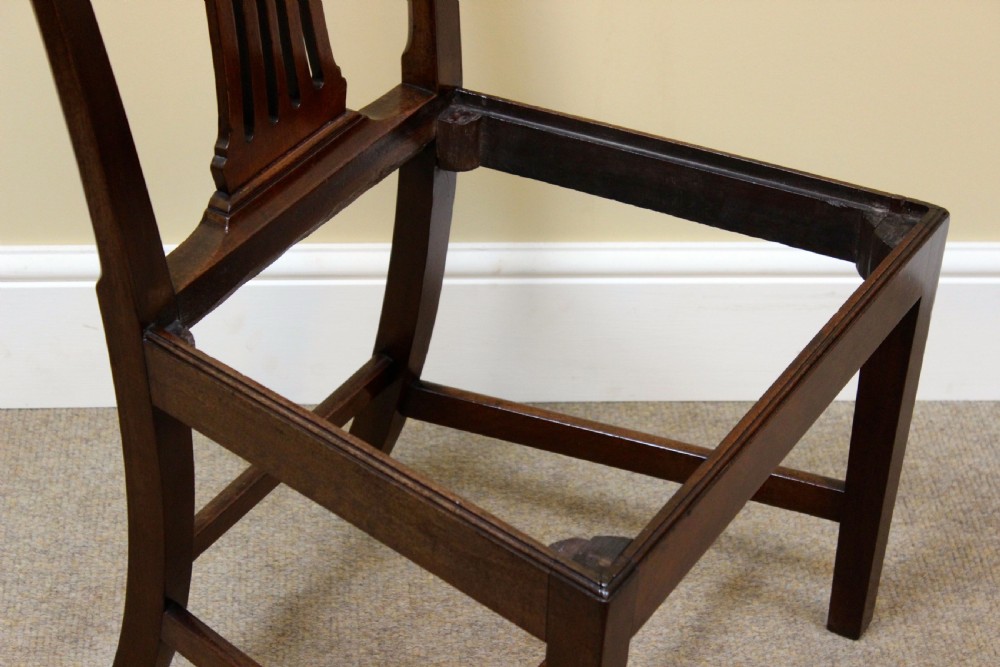 Set of Six 19thc. Mahogany Camel Back Dining Chairs View IV