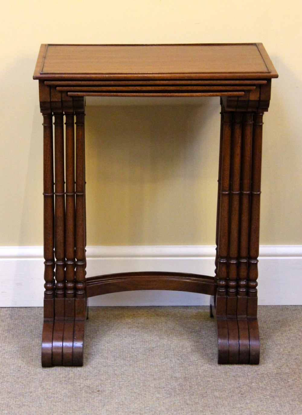 19thc. Quartetto of Mahogany Nesting Tables