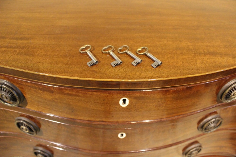 Late 18thc. Mahogany Serpentine Chest of Drawers View VII