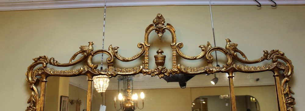 19thc. Gilt Over Mantle Mirror View III
