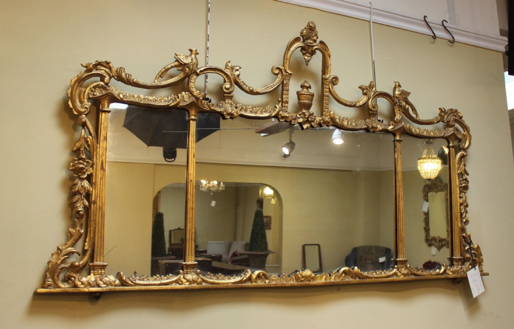 19thc. Gilt Over Mantle Mirror View V