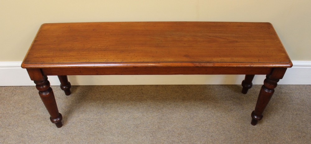 19thc. Mahogany Hall Seat View III
