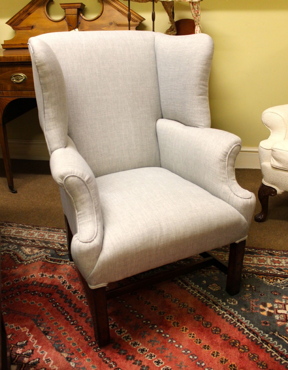 19thc. Mahogany Wingback Armchair