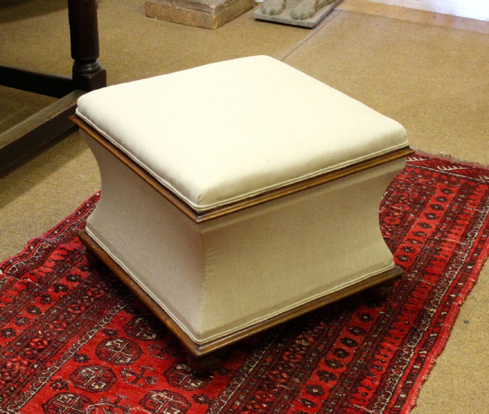 19thc Mahogany Ottoman