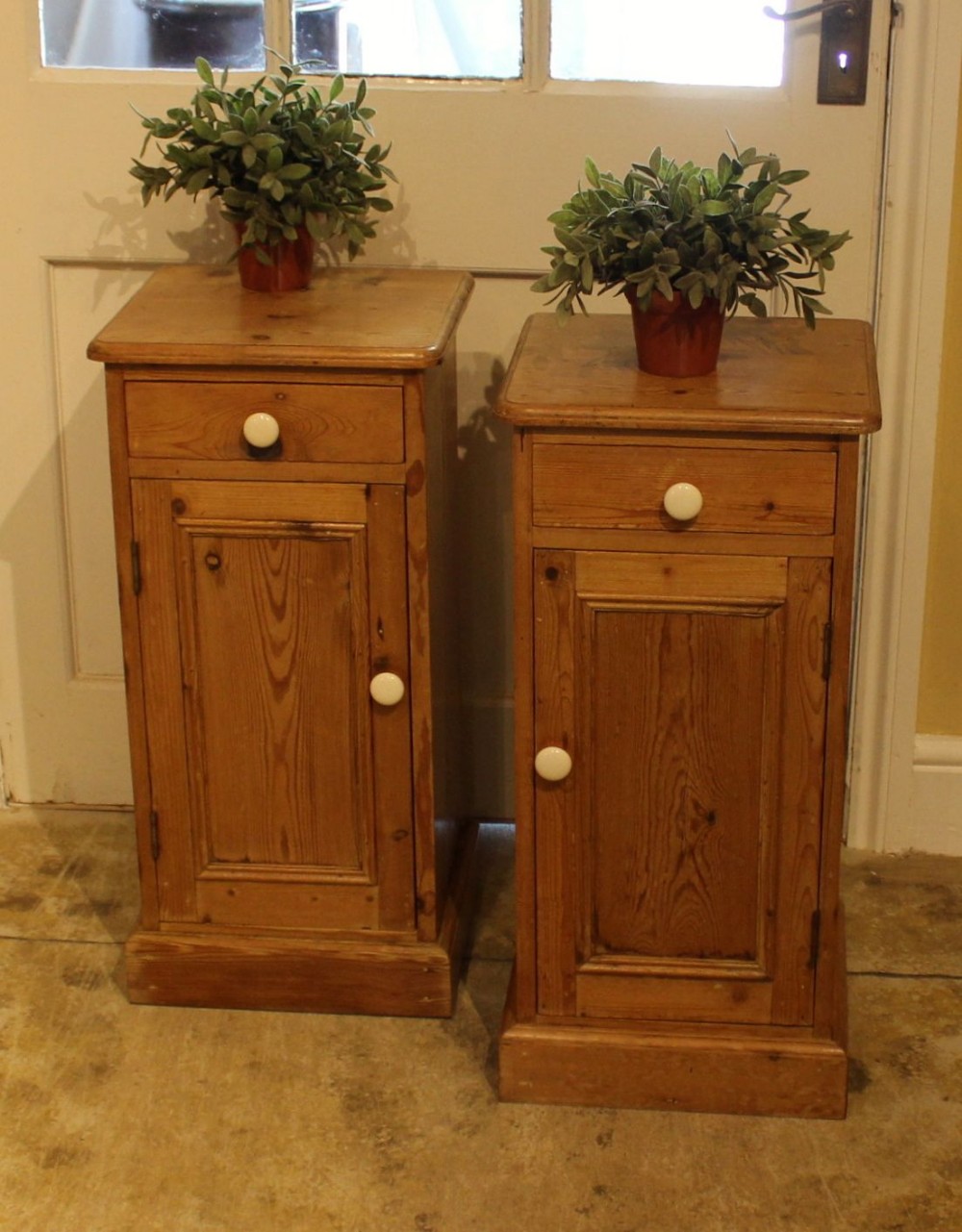 Pair Of Pine 19thc Bedside Cabinets