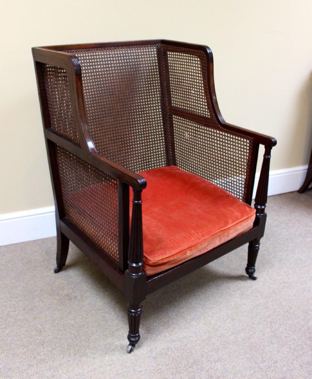 Regency Mahogany Bergere Chair