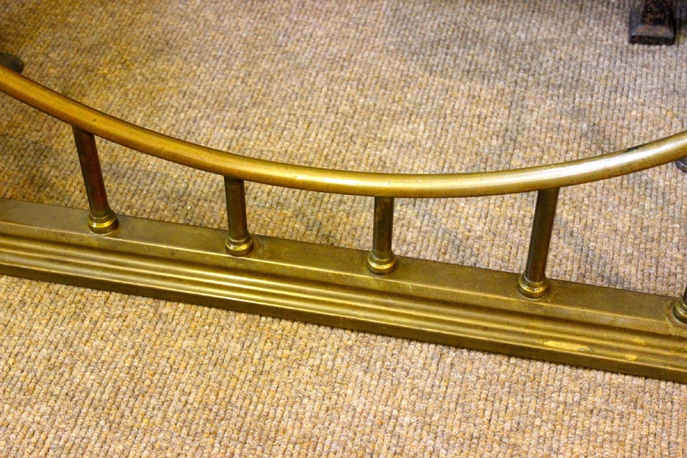 19thc Brass & Leather Club Fender View III