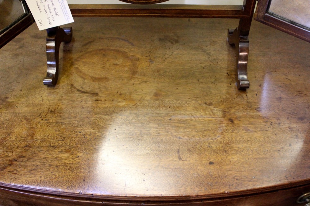 19thc Mahogany Bow Fronted Side Table View V