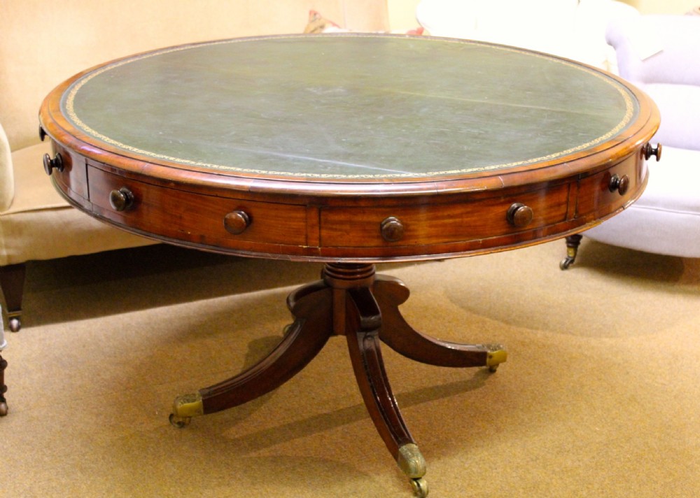 19thc Mahogany Drum Table View II