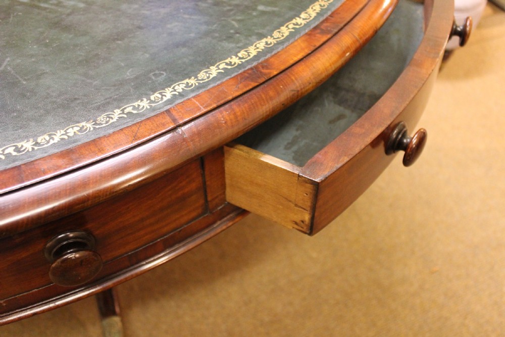19thc Mahogany Drum Table View IV
