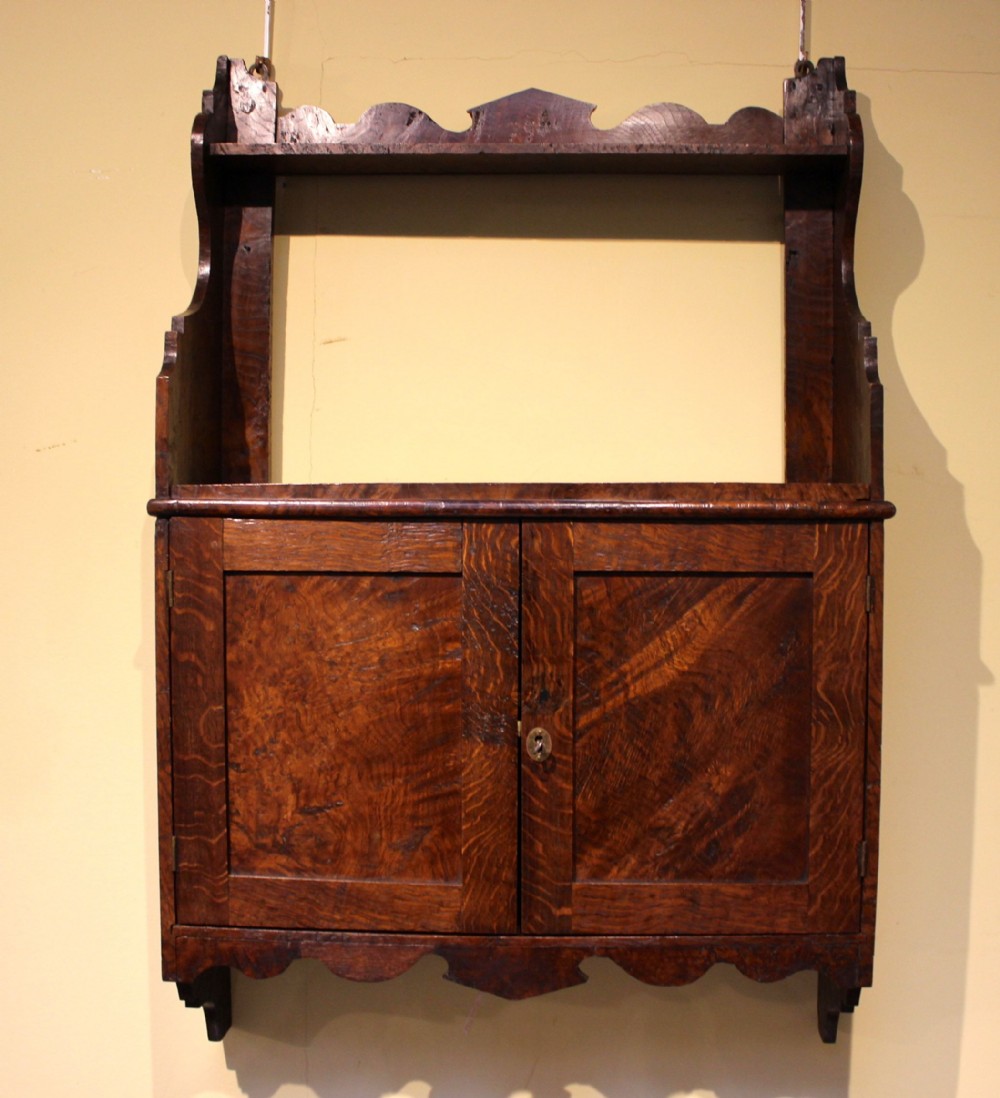 A 19thc Pollard Oak Wall Cabinet