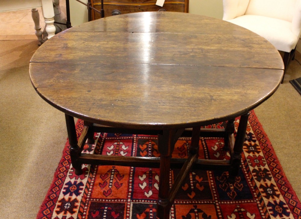 18thc Oak Drop-leaf Dining Table
