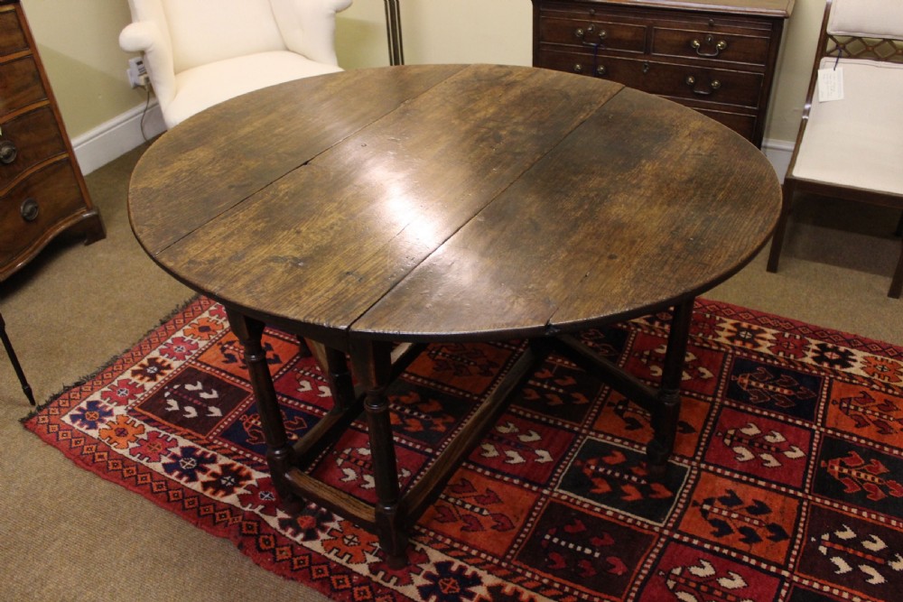 18thc Oak Drop-leaf Dining Table View II
