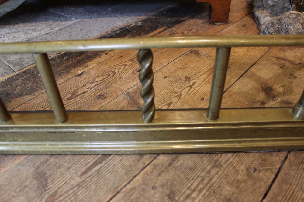 Early 20thc Brass And Leather Club Fender View V