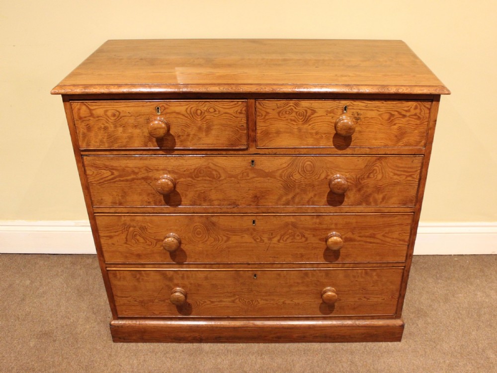 Late 19thc Pitch Pine Chest Of Drawers View II