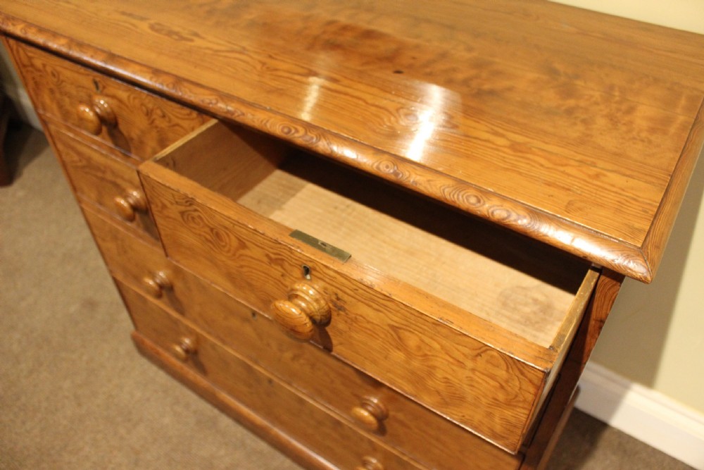 Late 19thc Pitch Pine Chest Of Drawers View V