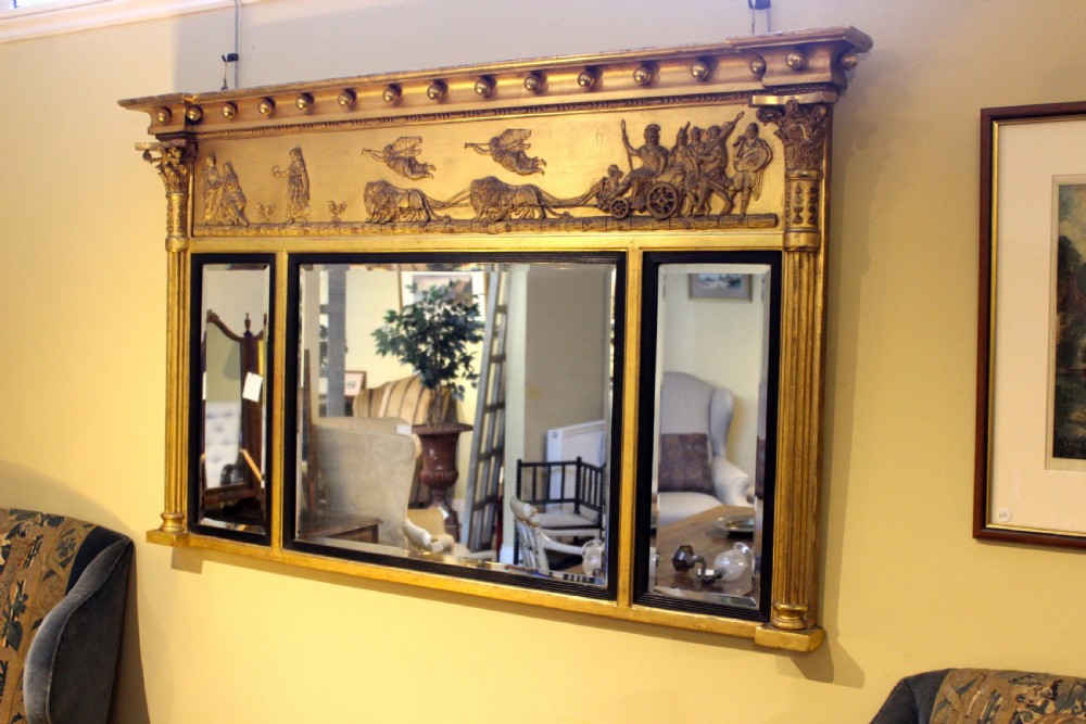 19thc Gilt Over Mantle Mirror View II