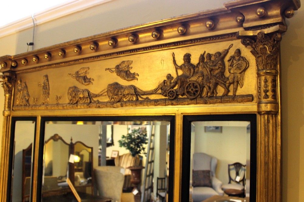 19thc Gilt Over Mantle Mirror View III