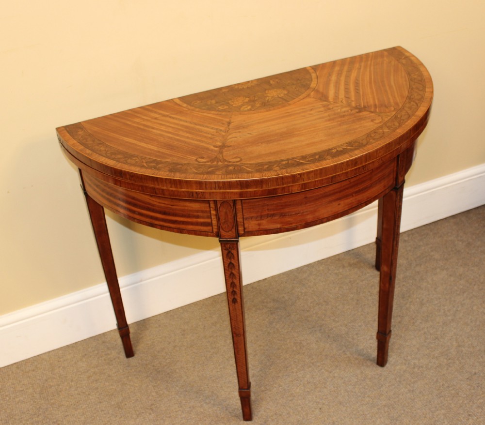 C1800 Georgian Satin Wood Card Table