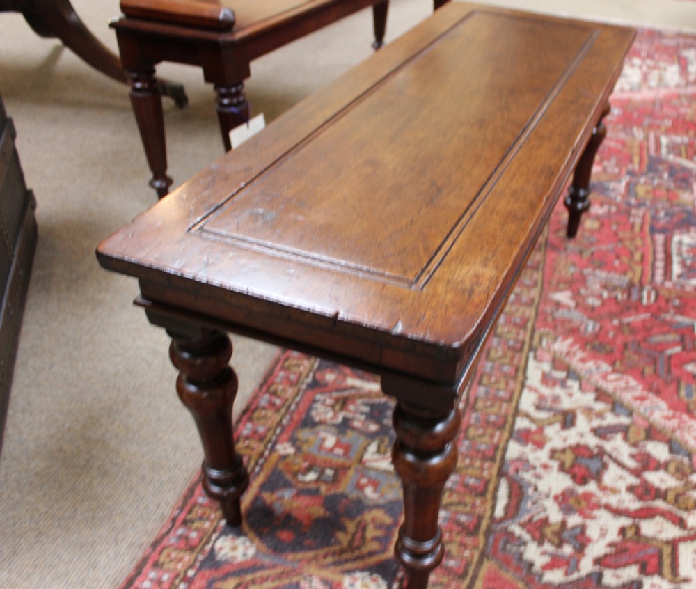 19th Century Mahogany Hall Bench  View II