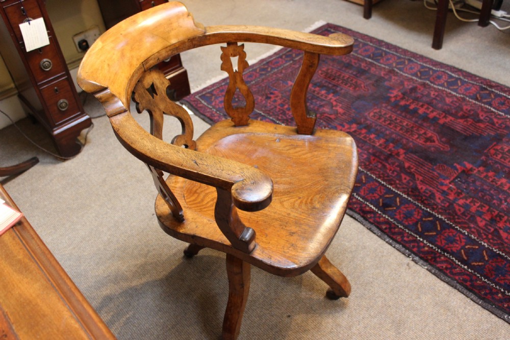 Late 19th Century Oak Swivel Desk Chair View V