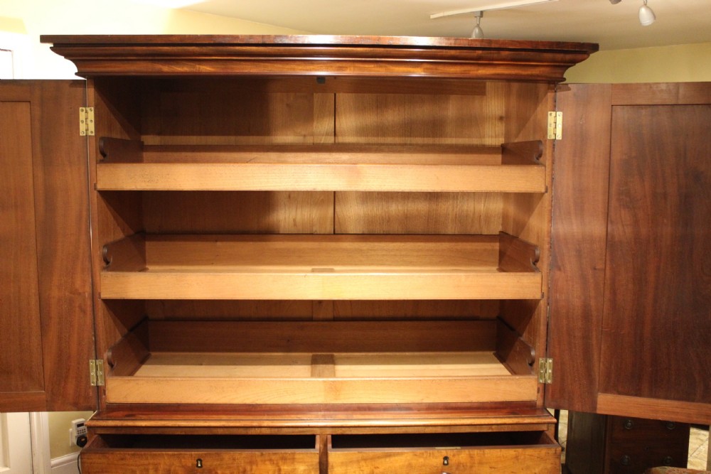 19thc Mahogany Linen Press by Gillows of Lancaster View IV