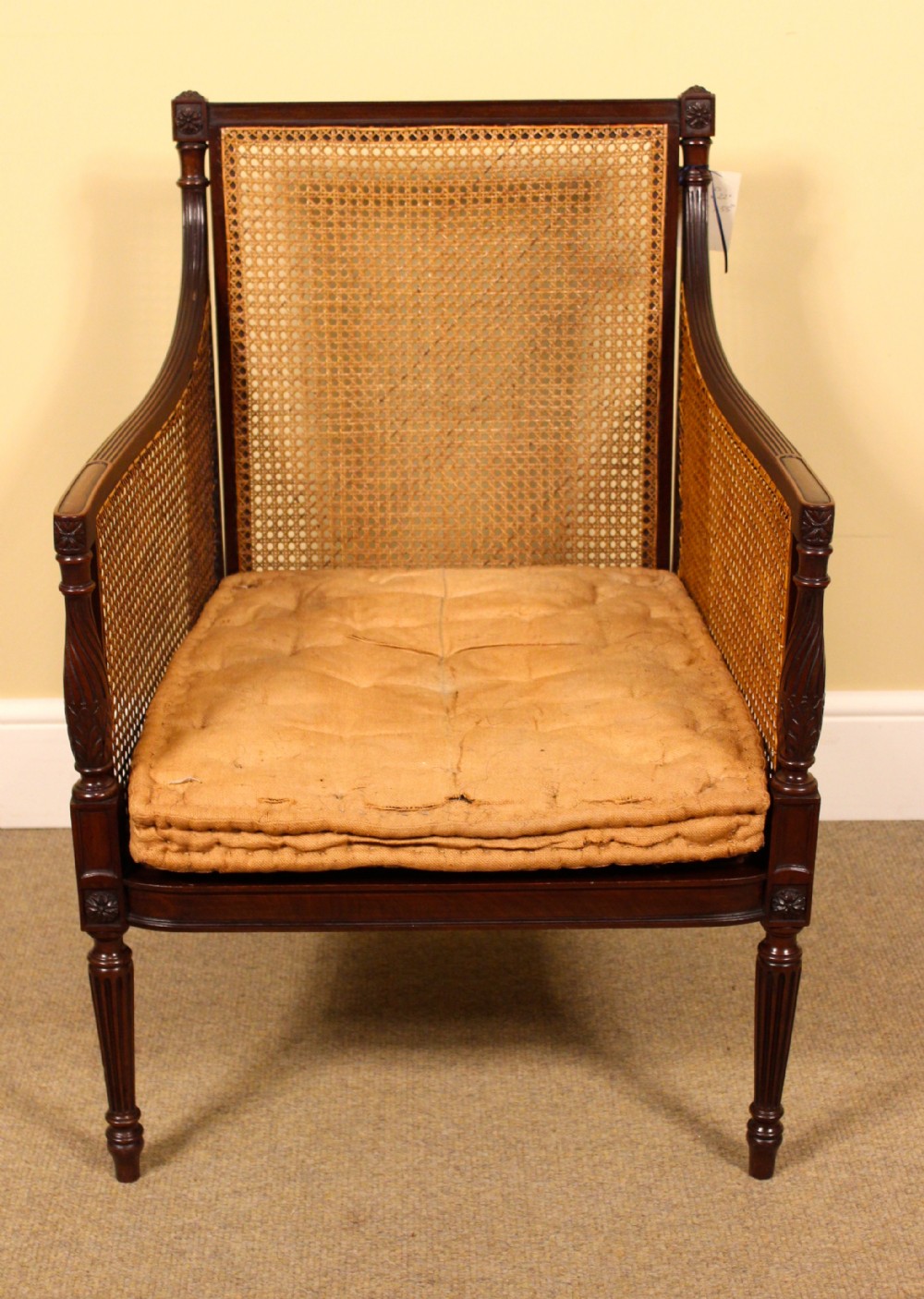Late 19thc Mahogany Bergere Chair