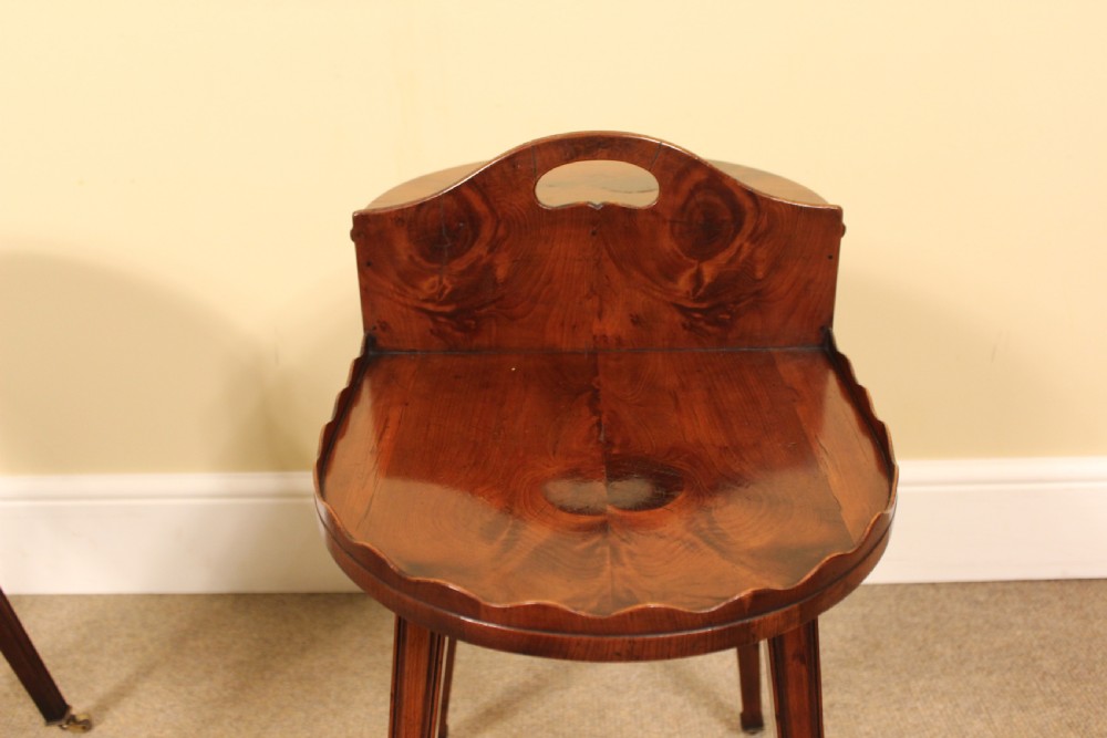 Pair of Late 19thc Yew Wood Butler’s Cutlery & Plate Table Stands  View IV