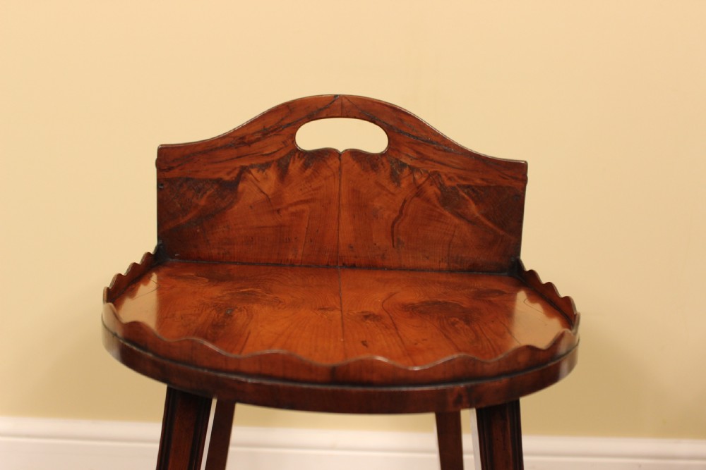 Pair of Late 19thc Yew Wood Butler’s Cutlery & Plate Table Stands  View V