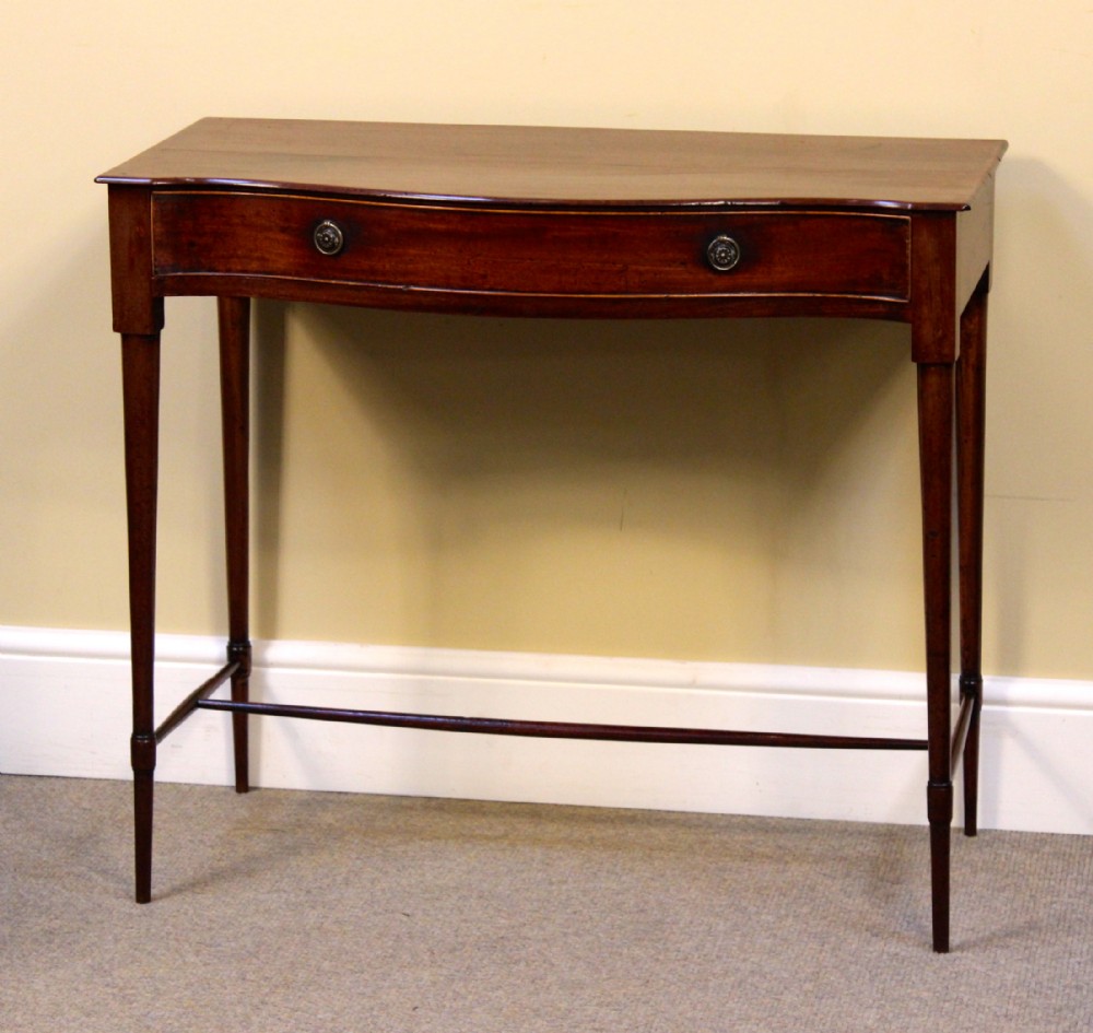 19thc. Mahogany Serpentine Side Table