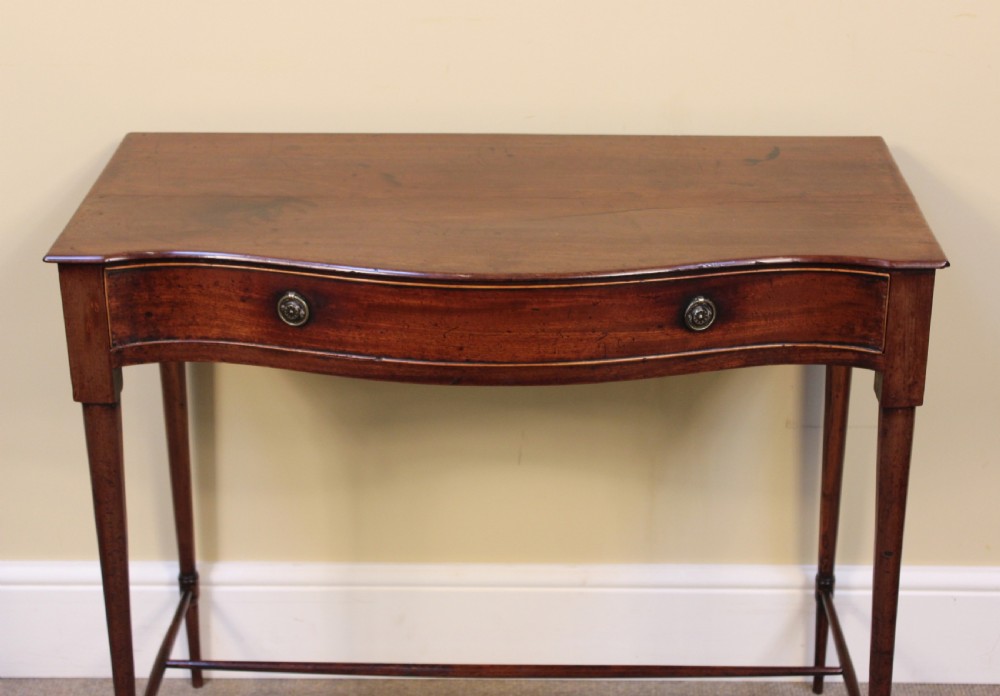 19thc. Mahogany Serpentine Side Table View II
