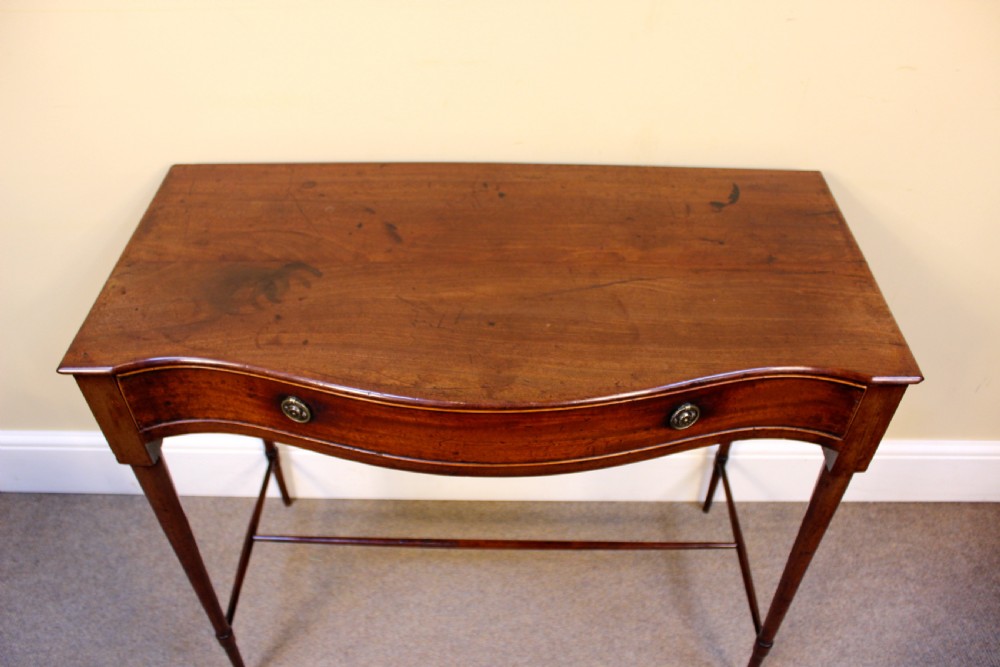 19thc. Mahogany Serpentine Side Table View IV