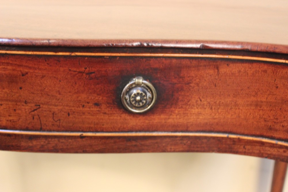 19thc. Mahogany Serpentine Side Table View V