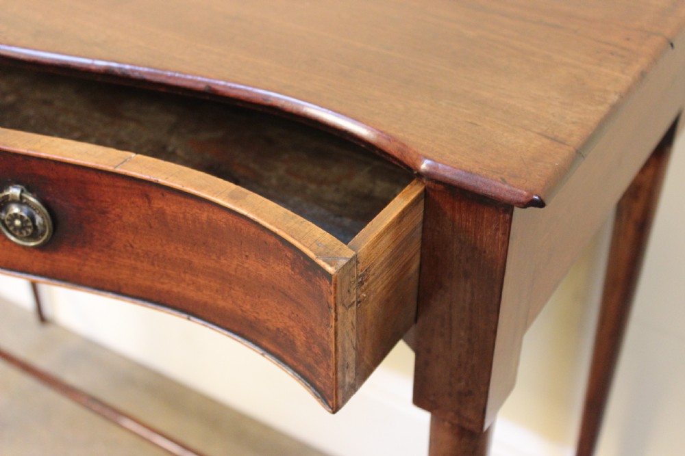 19thc. Mahogany Serpentine Side Table View VII