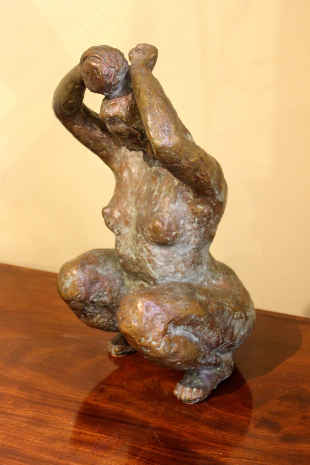  Bronze of  a Squatting Woman Bathing
