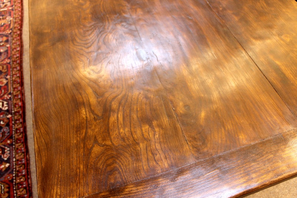 Late 19thc. Elm Three Plank Refectory Table View VI
