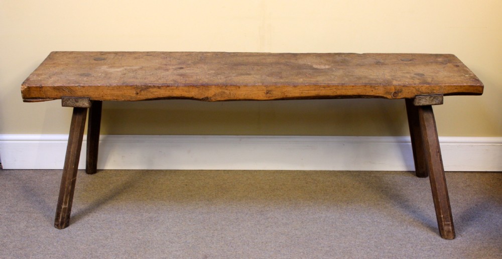 19thc. Deal & Elm Pig Table or Stool
