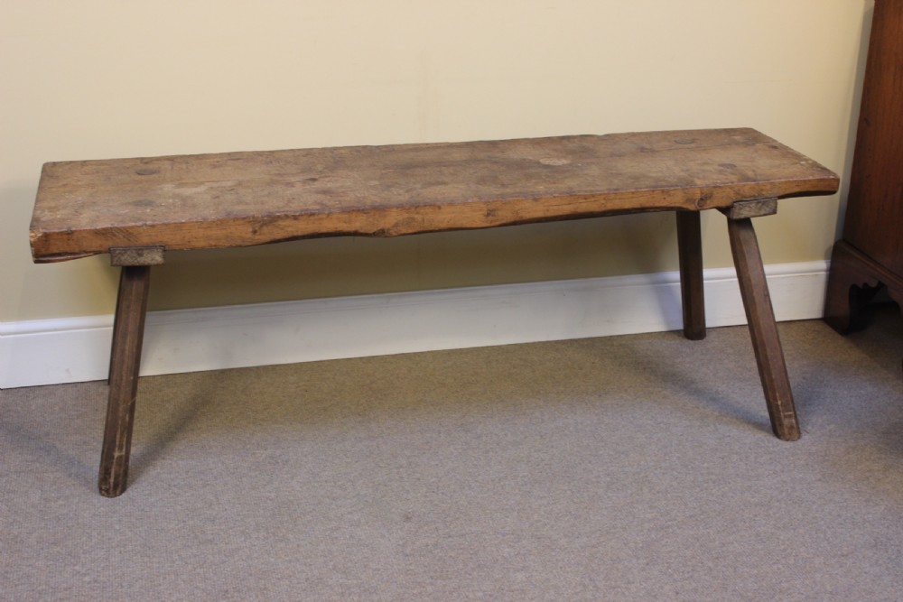 19thc. Deal & Elm Pig Table or Stool View II