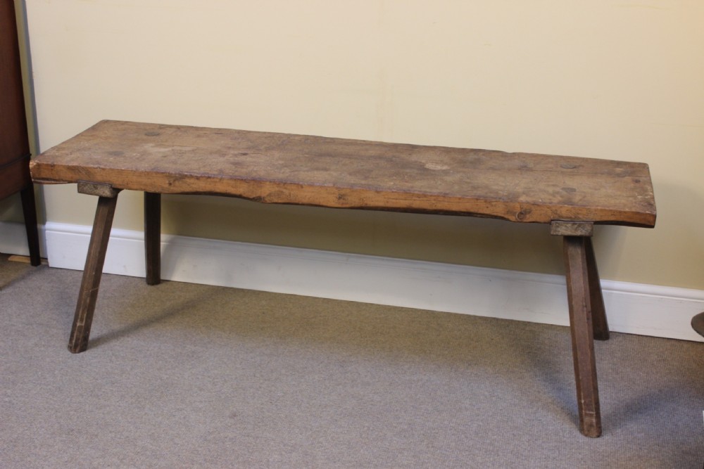 19thc. Deal & Elm Pig Table or Stool View III